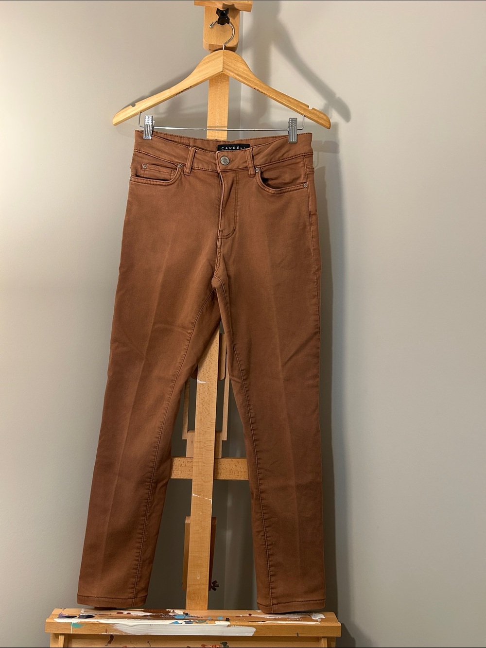 Carreli | Straight-Leg Women's Jeans in Tortoise Shell Brown | Size 30 / 8